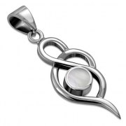 Mother of Pearl Small Silver Pendant, p574